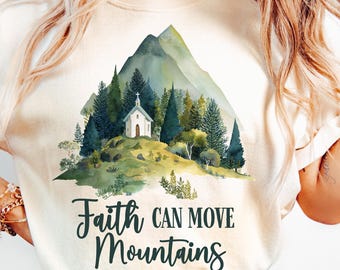 Faith Can Move Mountains PNG Chapel Png Faith Png Religious Png Christian Design Sublimation Mountain Chapel Digital Download Faith Design
