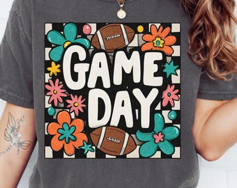 Retro Game Day PNG Football Season Sublimation Football Lover Png for Football Mom Sports Game Day Design Png Printable Vintage Football Png