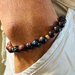 Natural Tiger Eye Beaded Bracelet