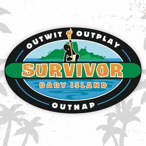 Survivor Baby Shower Graphic for Parties (TV Show) with Poster Illustration, Png Svg Eps