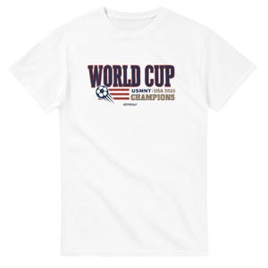White Men’s USA 2025 World Cup Champions Shirt | USMNT Soccer Tee | Vintage Sports Graphic T-Shirt | Fan Apparel