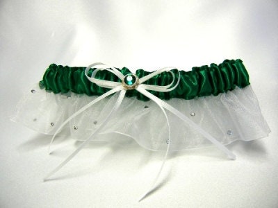 Emerald Green Garter - Etsy