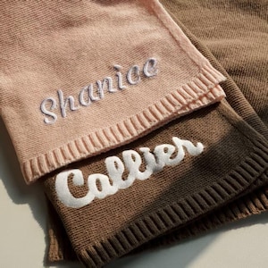 Personalized Baby Blanket: Custom Name Embroidery, Soft Cotton Blend