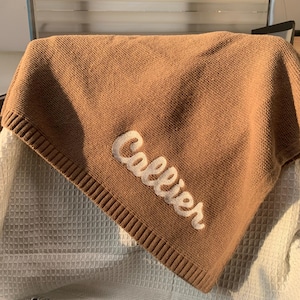 Personalized Knit Baby-Personalized baby blanket-baby swaddle blanket-Baby Shower Gift-Keepsake Gift for Baby-Stroller Blanket- Baby Blanket