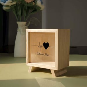 Cofrinho de madeira personalizado: presente com nome personalizado para crianças