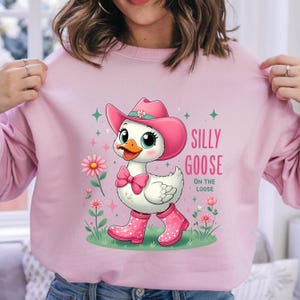 Silly Goose Sweatshirt: Retro Funny Duck Shirt