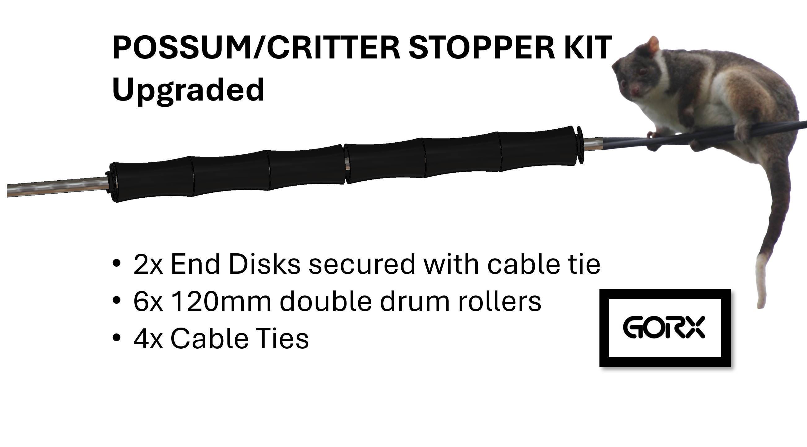 Overhead Cable Possum Critter Stopper Guard Roller Kit 50mm ID UPGRADED ...