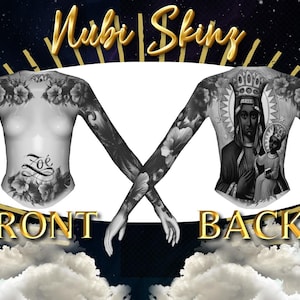 HAITIAN PRINCESS Premade Female Torso Body Tattoo | FiveM GTA 5 | Instant Body Hair File Digital Download