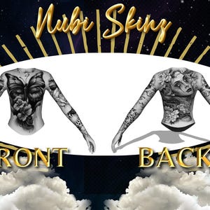 EVOLUTION Premade Female Torso Body Tattoo | FiveM GTA 5 | Instant Body Hair File Digital Download