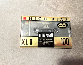 Cinta de casete MAXELL XLII de 100 minutos, sellada, de cromo de alta polarización. Tipo II, CrO2