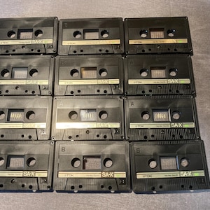 12 TDK SA-X Empty Shells - Crafting Cassette Tapes for Arts & Crafts: 80s/90s, Craft Supply,  Wall Art, vintage.
