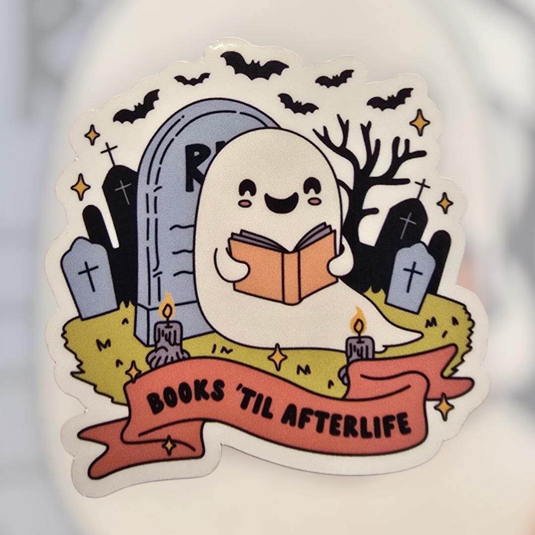 Books Til Afterlife Waterproof Sticker: Kindle, Laptop, Tumbler Decal ...