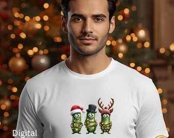 Lustige Weihnachtsgurke PNG | Urlaub Sublimations Design (Digitaler Download)