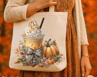 Pumpkin Spice Latte PNG: Fall Coffee Clipart (Digital Download)