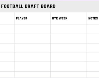 Strumento per la lavagna del draft del fantasy football