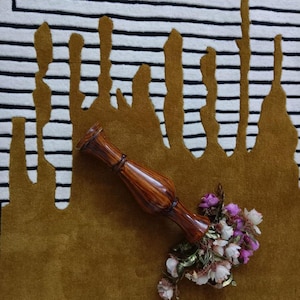 Melting Rug Carpet Tufted Brown White carpet, Woolen carpet , Custom Carpet for floor wall, Thick pile carpet