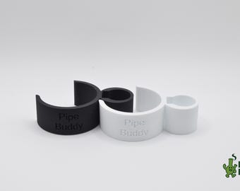 PipeBuddy Clipper 40mm | Glass Pipe Clipper Holder | 3D Printed Glass Pipe Accessory | Smoking Tool Organizer | Lighter Clip Mount