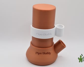 PipeBuddy BIC 50mm | Glass Pipe BIC Lighter Holder | 3D Printed Glass Pipe Accessory | Smoking Tool Organizer | Lighter Clip Mount