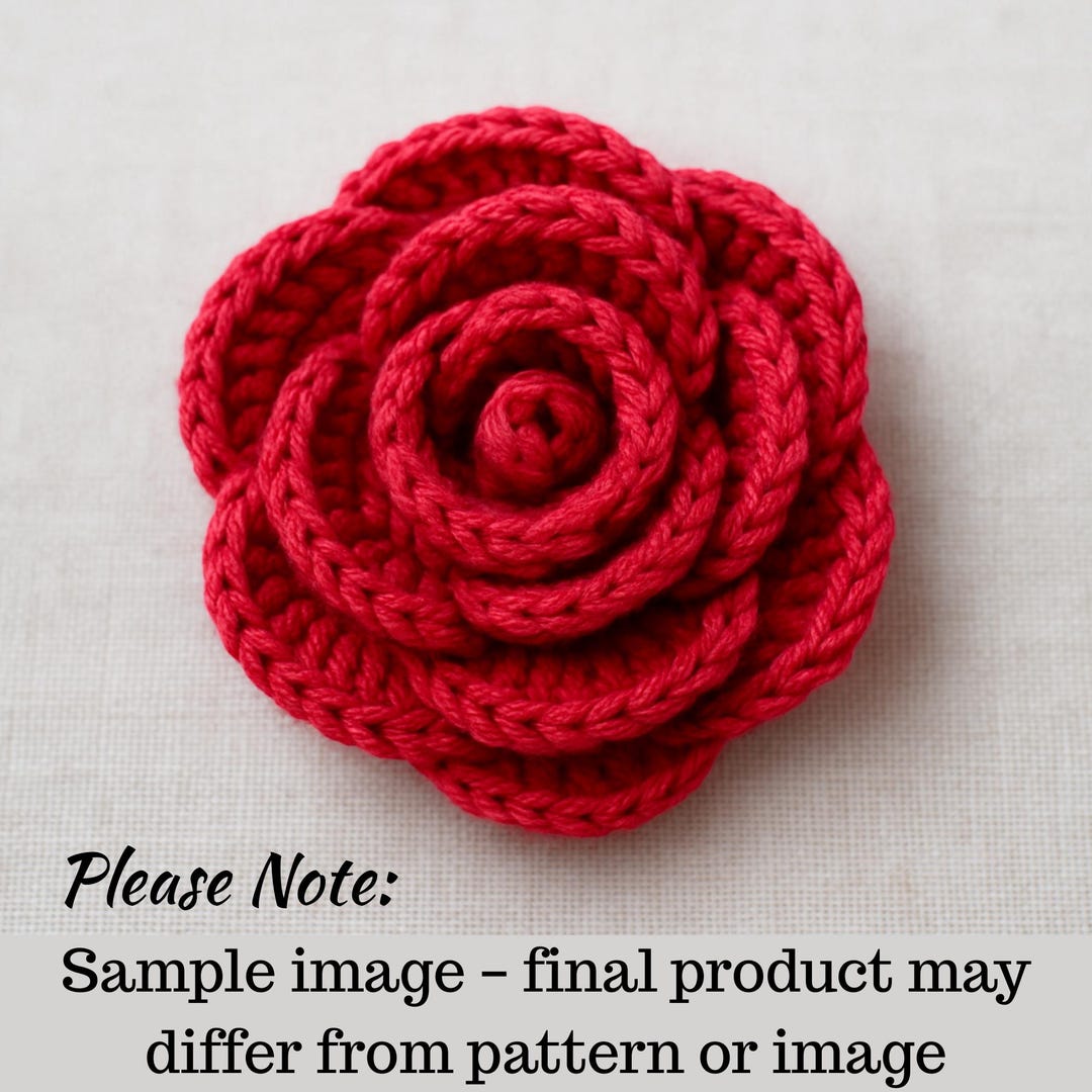 Crochet Rose Pattern PDF – Easy Flower Tutorial for Beginners - Etsy