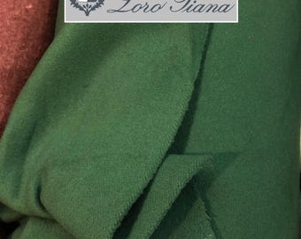 Loro Piana Cashmere Wool Fabric, GREEN splittable cloth, made in Italy, by 3.27 meter