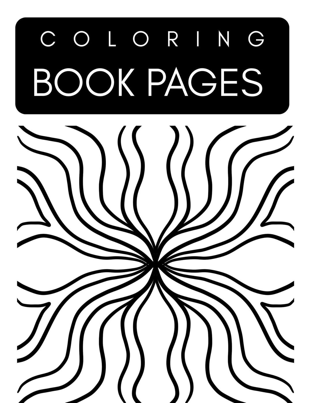 Coloring Book Page | Printable Art | Wavy Lines to Color In - Etsy