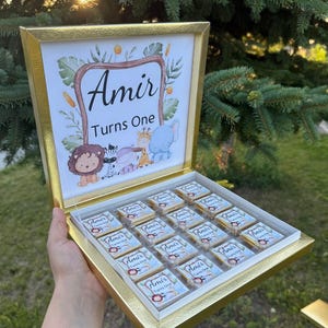 Personalized Baby Shower Chocolate Gift Box: Custom Name, Milk Chocolate