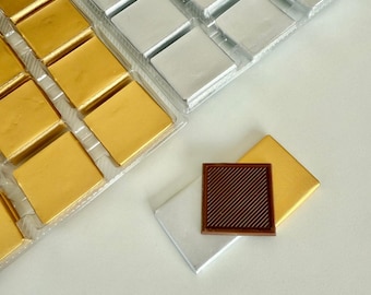 Personalized Wedding Chocolate Favors, Elegant Gold Wrapped Guest Gifts, Bulk Party, Custom Engagement Chocolate Box, Halal