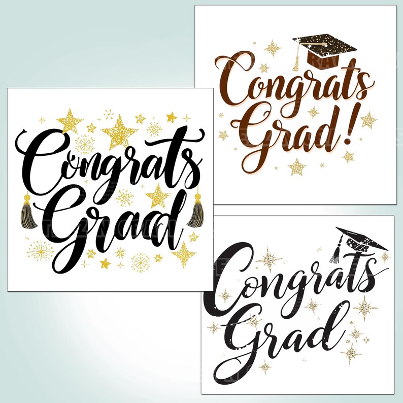 Graduation Word Art PNG Bundle – 47 Class of 2026 Titles, Congrats Grad ...