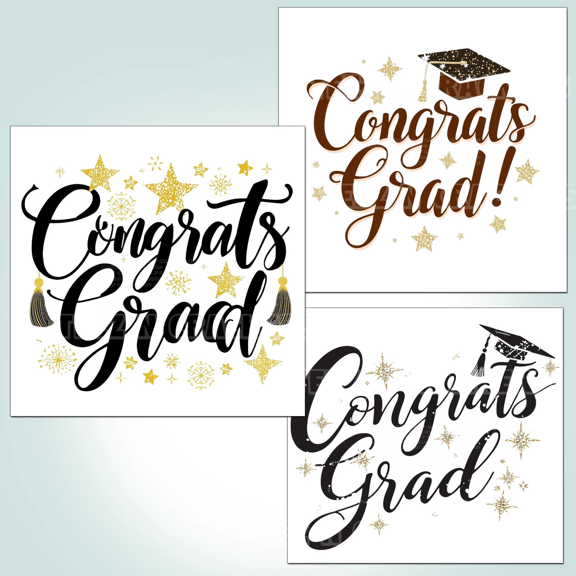 Grad Words Graduation Word Art PNG Bundle – 47 Class of 2026 Titles, Congrats Grad ...