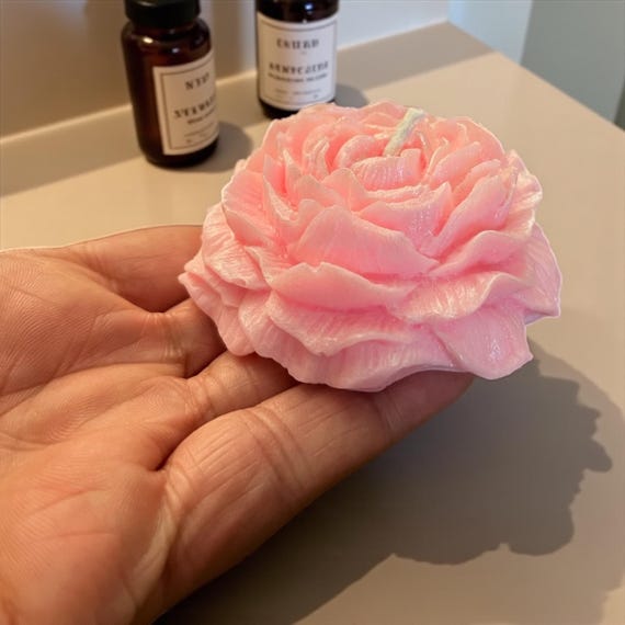 Peony Flower Candle