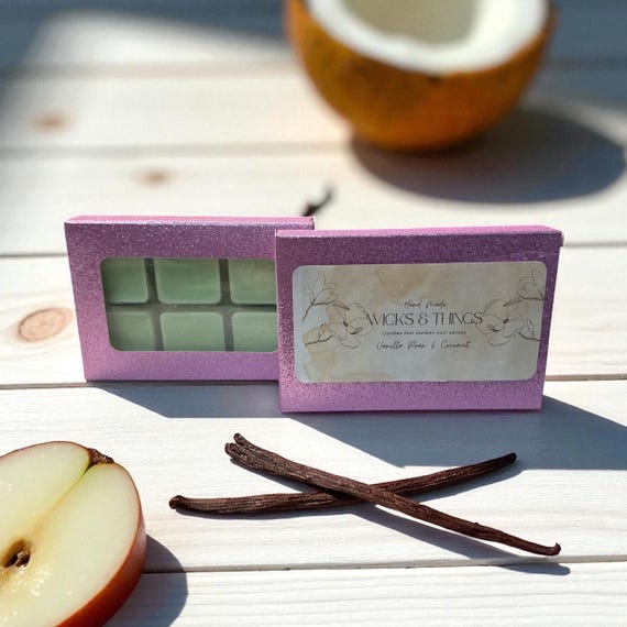6 Square Wax Melts Vanilla Pear & Coconut