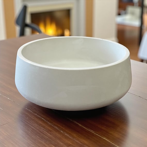 4.5”  minimalist concrete bowl - customize your own candle
