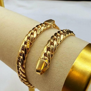 18K Solid Gold Curb Bracelet: 6.5mm Cuban Link, 7.5&quot;