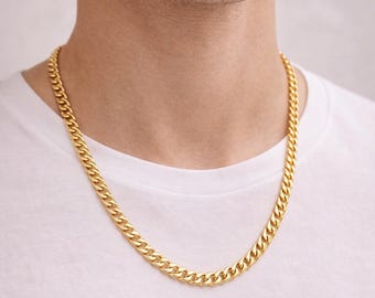 18 kt massief gouden kinketting - uniseks cadeau 4 mm