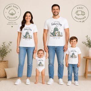 first fathers day matching set baby bodysuit