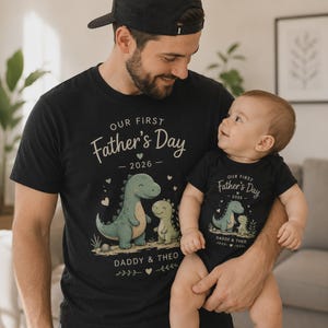 first fathers day matching set baby bodysuit product photo