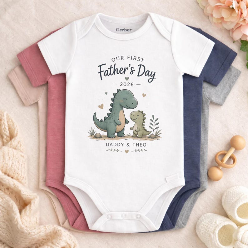 first fathers day matching set baby bodysuit styled product photo