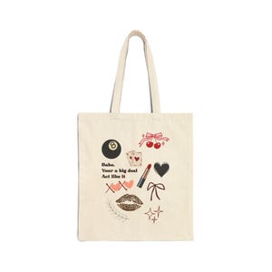 Stylish Cotton Canvas Tote Bag - Perfect for Everyday Use, Shopping, Beach Trips, Gifts, and More!&quot;Babe, You&#39;re a Big Deal&quot; Design