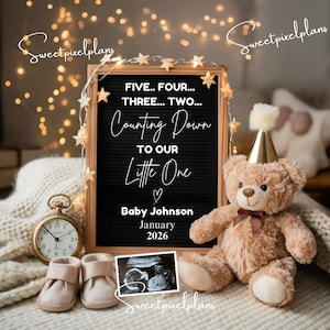 2026 New Year Pregnancy Announcement, Digital Baby Reveal Template, Editable Gender Neutral Ultrasound Post, New Year Baby Social Media
