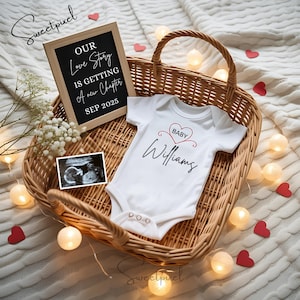 Digital Pregnancy Announcement Template, Neutral Baby Reveal, Book Lover Baby Announcement, Our Next Chapter Begins, Editable Social Media