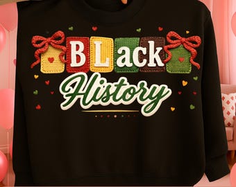 Black History Month Crochet Style PNG, Afrocentric Design (Digital Download)