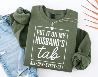 Setzen Sie es auf meine Husbands Tab SVG PNG, sarkastisches Ehemann Zitat Plotter, lustige Frau Shirt Design, Ehe Humor Schnittdatei, digitaler Download