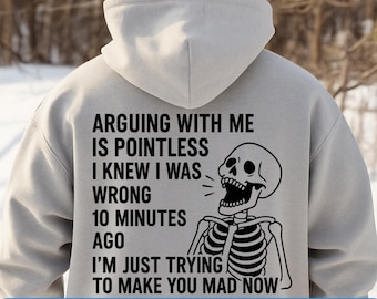 Funny Skeleton Quote PNG, Sarcastic Mental Health Design (Digital Download)