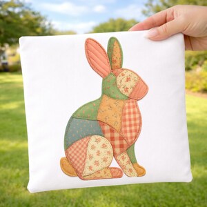 Patchwork Häschen Png, Häschen Png, Cottage Core Gingham Patchwork PNG, Frühling Patchwork PNG, Gesteppter Png Digital Download