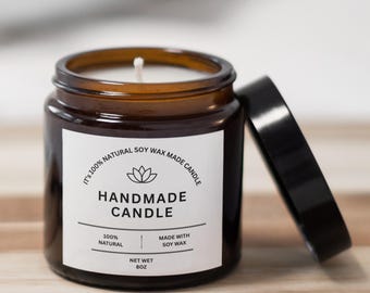 Custom Candle Labels Template | Minimalist Design (Digital Download)