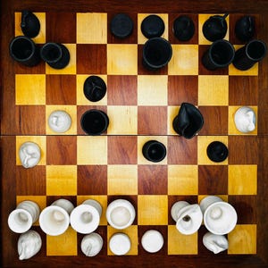 Handcrafted Ceramic Chess Set: Inverse Hierarchy Design, Functional Art
