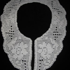 White Crochet Lace Collar, Vintage Style Collar, Lolita Fashion Collar  Accesories, Victorian Style Collar 