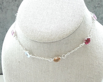 Candy Gem Choker - Romantic Crystal Necklace