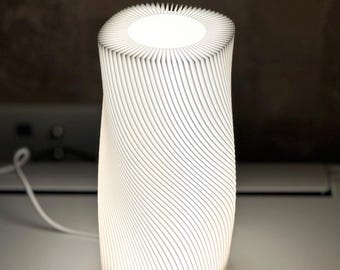 3D Printed Geometric LED Lamp – Modern Minimalist Decor