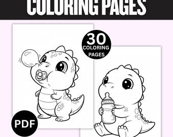 Baby Dinosaur Coloring, Cute Dinosaur Coloring, Dinosaur Coloring Book, Dinosaur Coloring Pages, Dinosaur Coloring Sheets, Dinosaur Coloring